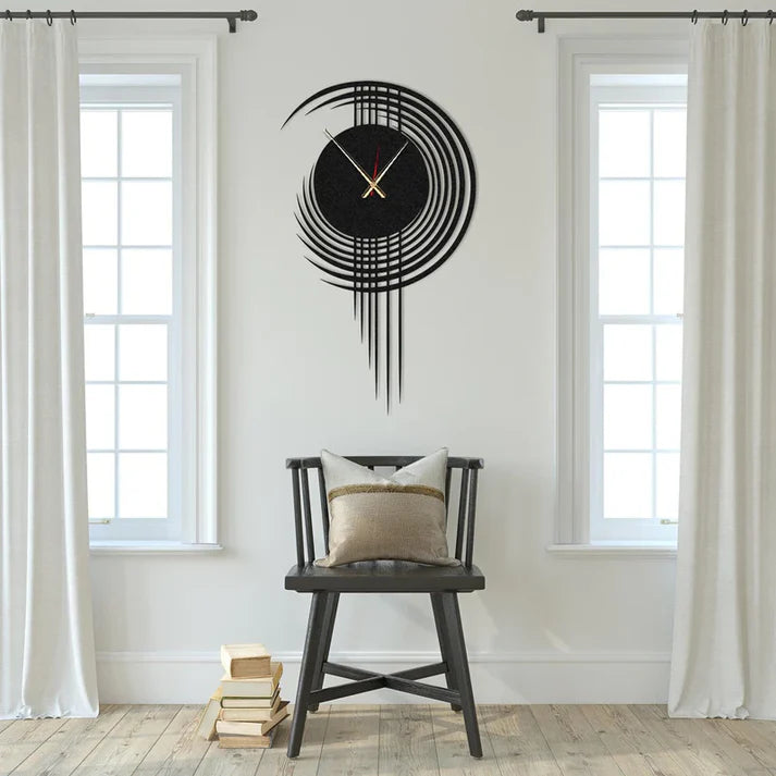 Oversized Modern Mimimalist Metal Wall Clock